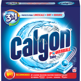 Calgon 3in1 Powerball Tabs Water Softener Anti-Scaling Tablets 15 doses 195 g