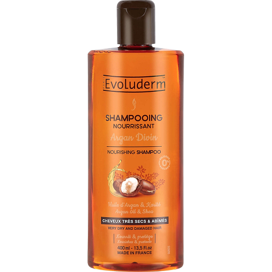 Evoluderm Argan Divin nourishing shampoo for very dry and damaged hair with argan oil 400 ml