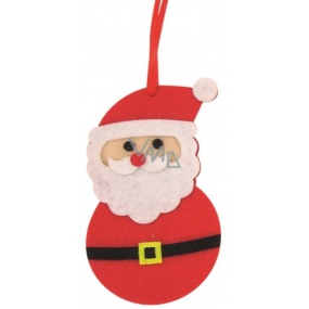 Santa made of felt colored decorations for hanging 10 cm