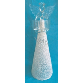 Angel glass with a white skirt for a candle 24 cm