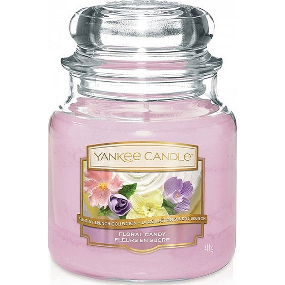 Yankee Candle Floral Candy - Cake with flowers scented candle Classic medium glass 411 g