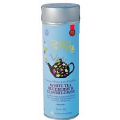 English Tea Shop Bio White tea Blueberry and Elderflower 15 pieces of biodegradable tea pyramids in a recyclable tin can 30 g