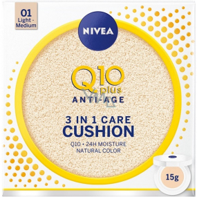 Nivea Q10 Plus Anti-Age Cushion 3 in 1 caring toning cream in a sponge 01 Light Medium 15 g
