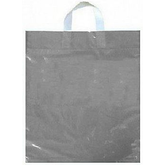 Press Plastic Bag 36 x 45 cm with Handle Silver