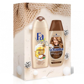 Fa Cream & Oil Cacao & Coco shower gel 250 ml + Schauma Repair & Care hair shampoo 250 ml, cosmetic set