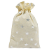 Fabric bag with silver stars 20 x 32 cm