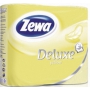 Zewa Deluxe Aqua Tube Jasmine Blossom Toilet Paper Yellow 3 Layer 150 Scraps 4 Pieces, Roll You Can Flush