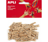 Apli Wooden pegs natural 25 x 3 mm 45 pieces