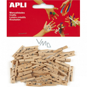 Apli Wooden pegs natural 25 x 3 mm 45 pieces