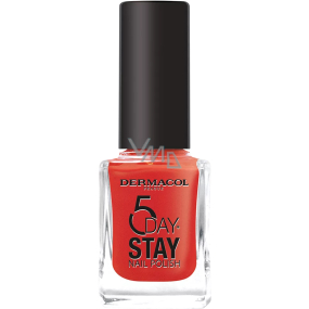 Dermacol 5 Day Stay long-lasting nail polish 52 Too Hot 11 ml