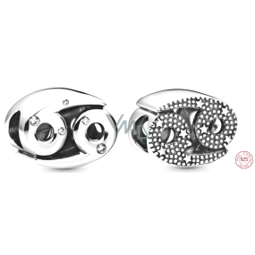 Charm Sterling silver 925 Zodiac sign Sparkling Cancer, bead for bracelet