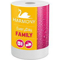 Harmony Family Everyday 2-ply paper towels 44 m, 1 roll