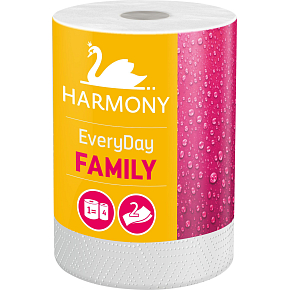 Harmony Family Everyday 2-ply paper towels 44 m, 1 roll