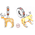 Charm Sterling silver 925 Antelope, animal bracelet pendant