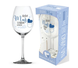 Nekupto It's Time for Wine Glass with Print Fabulous Man... 440 ml