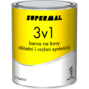 Supermal 3v1 S2177 0131 gray top synthetic paint for metals, 0.6 l