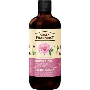Green Pharmacy Shower Gel with Damask Rose and Shea Butter 500 ml
