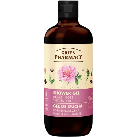 Green Pharmacy Shower Gel with Damask Rose and Shea Butter 500 ml