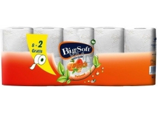 Big Soft Peach Peach Scented Toilet Paper with Peach Scent 2 Layers 8 x 200 Scraps + 2 Rolls