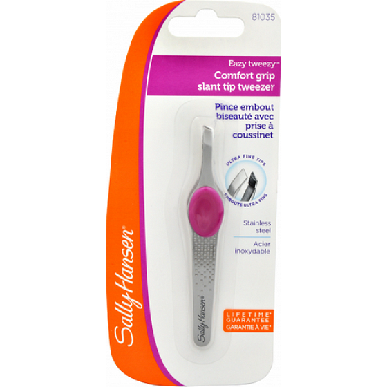 Sally Hansen Comfort Grip Slant Tip Tweezer tweezers with angled tip 1 piece