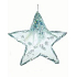 Silver star with feather and sequins for hanging 20 cm