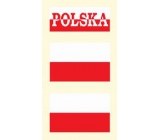 Sheet of Tattoo Stickers for Face and Body Poland Flag 3 Designs