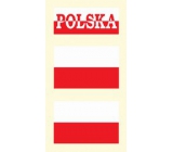 Arch tattoo decals on face and body Poland flag 3 motif