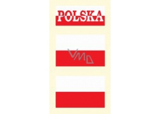 Arch tattoo decals on face and body Poland flag 3 motif
