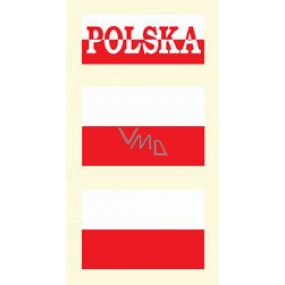Arch tattoo decals on face and body Poland flag 3 motif