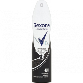 Rexona Invisible On Black + White Clothes antiperspirant deodorant spray for women 150 ml