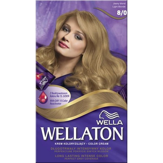 Wella Wellaton cream hair color 8/0 Light blond