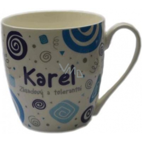 Nekupto Twister mug named Karel blue 0.4 liters