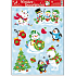 Window foil without glue Christmas motifs in the middle of a snowman with a wreath 42 x 30 cm