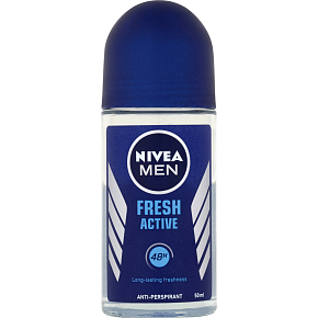 Nivea Men Fresh Active Roll-On Antiperspirant, 50 ml