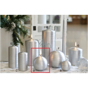 Lima Alfa candle silver ball 80 mm 1 piece