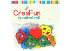 CreaFun Dřevěné dekorace Angry Birds mix barev 25mm 15 kusů