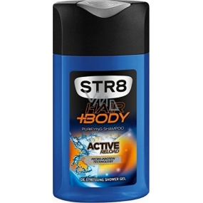 Str8 Active Reload shower gel for hair and body for men 250 ml