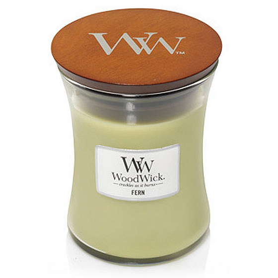 WoodWick Fern - Fragrant Fern Candle with Wooden Wick and Lid Glass Large 609.5 g