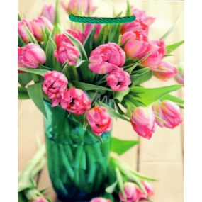Nekupto Gift paper bag 19 x 23 x 10 cm Tulips 1680 01 KFM