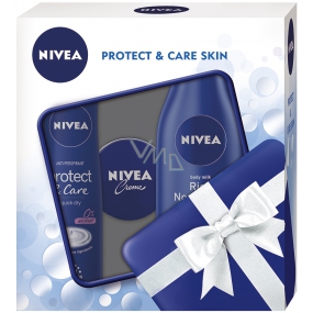 Nivea Body Milk Nourishing Body Lotion 250 ml + Protect & Care antiperspirant spray for women 150 ml + Nivea Creme Cream 30 ml, cosmetic set