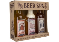 Bohemia Gifts Beer Spa Premium with extracts of brewer's yeast and hops shower gel 200 ml + hair shampoo 200 ml + bath foam 200 ml, cosmetic set