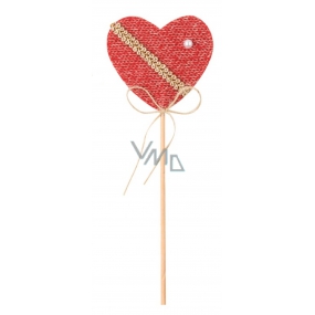 Knitted red heart recess 6 cm + skewers