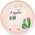 Nekupto Magnet pink wheel Lama, cactus 4 cm