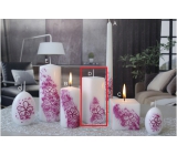 Lima Flower candle dark pink prism 45 x 120 mm 1 piece