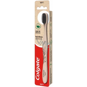 Colgate Bamboo Charcoal toothbrush soft, made of 100% natural, biodegradable bamboo