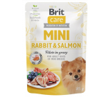 Brit Care Mini Rabbit & Salmon Fillets In Gravy complete super premium food for adult dogs mini breeds pocket 85 g