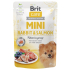 Brit Care Mini Rabbit & Salmon Fillets In Gravy complete super premium food for adult mini breed dogs pouch 85 g