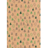 Ditipo Gift wrapping paper 70 x 200 cm Christmas KRAFT green and black trees