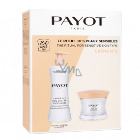 Payot Creme N ° 2 Eau Lactée Micellaire make-up remover for sensitive skin 400 ml + Créme N ° 2 Cachemire rich cream for sensitive skin 50 ml, gift set 2020