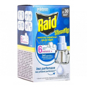 Raid Family electric liquid vaporizer against mosquitoes refill 30 nights 21 ml